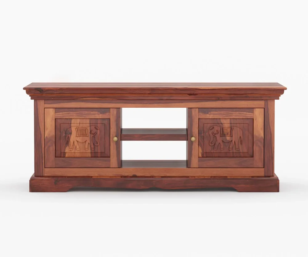 Lance Sheesham Wood TV Cabinet Serenity Timeless Heritage (Honey finish) - Image 2