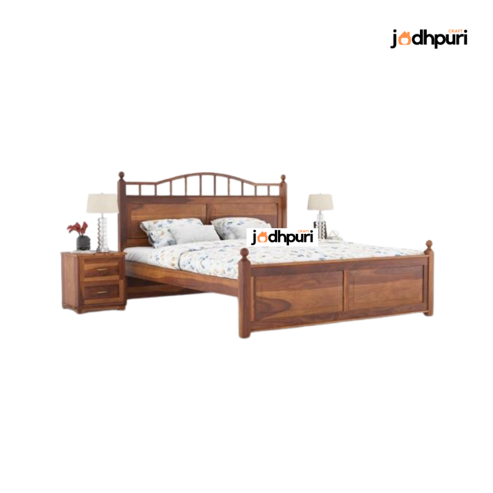 Core Sheesham Wood Bed - Image 4