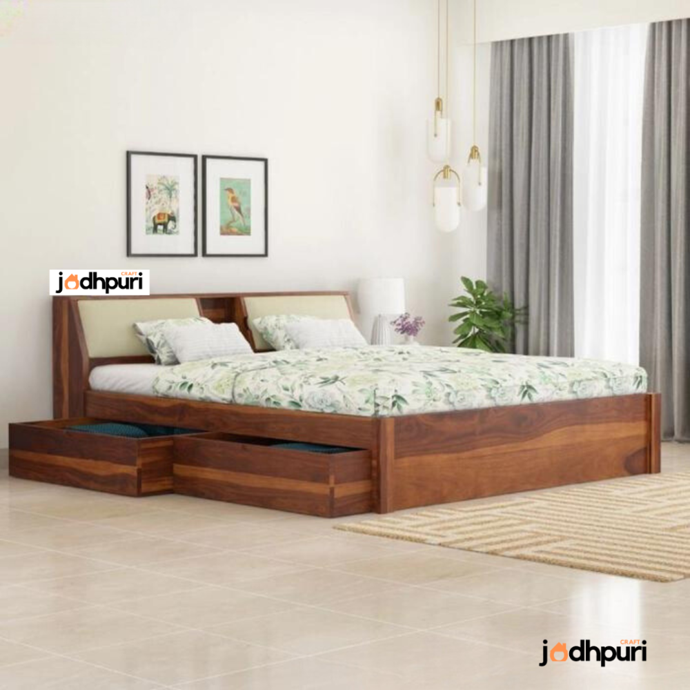 Prism Sheesham Wood Bed