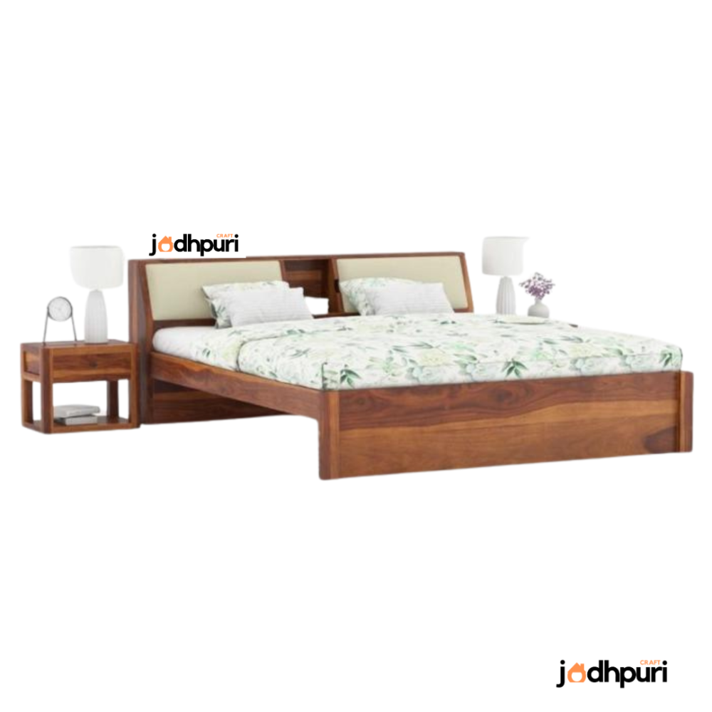 Prism Sheesham Wood Bed - Image 3