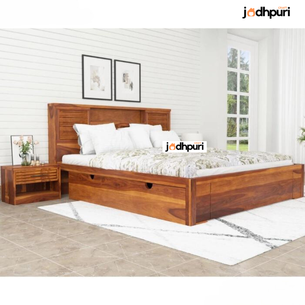 Echo Sheesham Wood Bed