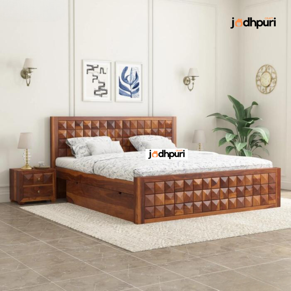 Strata Sheesham Wood Bed